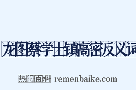 龙图蔡学士镇高密反义词是什么意思的图片